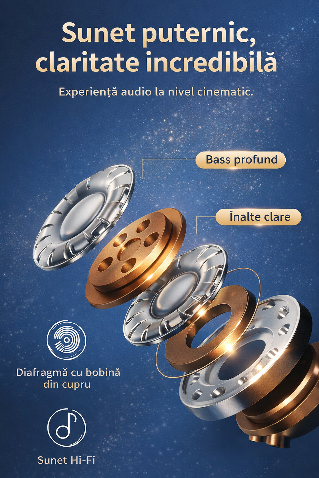 Căști Bluetooth Fără Fir Ultra-Confortabile