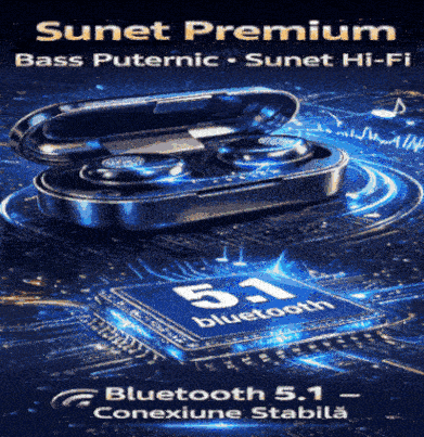 Căști Bluetooth Fără Fir Ultra-Confortabile